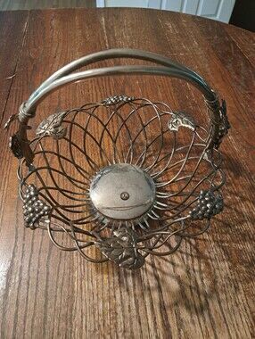 Vintage Godinger Silver Art Grapevine Basket Table Decor Wedding Serving Bowl